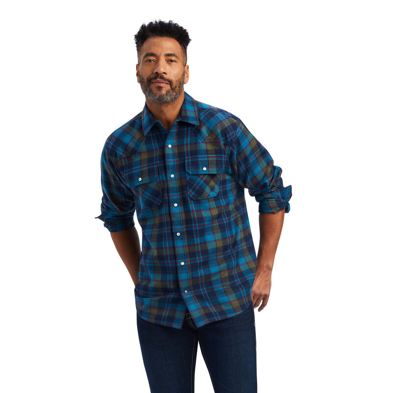Ariat Hemden Herren - Halstead Retro Fit DunkelBlau ( DCQLB-9238 )